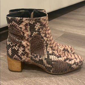 Snakeskin Booties